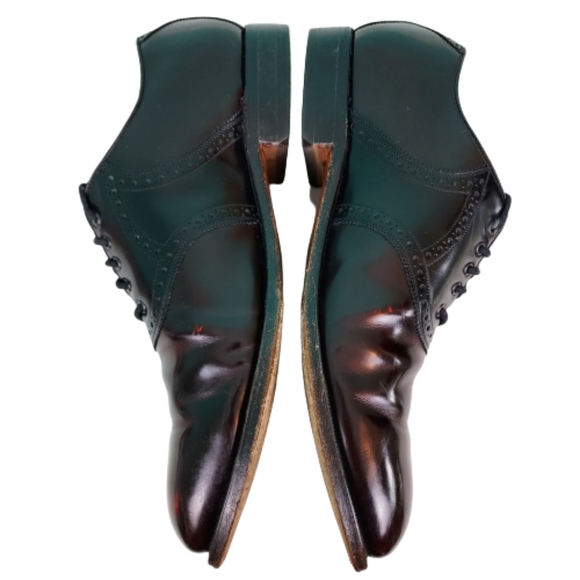 Johnston and Murphy leather oxfords with leather lining, Men's size 13, maroon - Picture 5 of 9